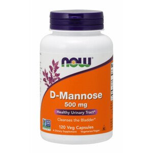 NOW D-Manóza, 500 mg x 120 rostlinných kapslí