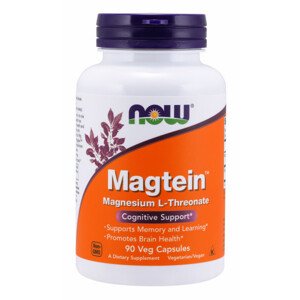 NOW Magtein Magnesium (hořčík L-treonát), 90 rostlinných kapslí