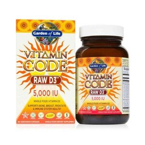 Garden of Life Vitamín D3 - RAW Vitamin Code - 5000IU - 60 kapslí