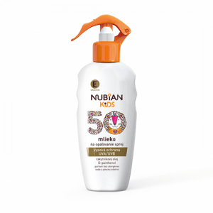 Nubian Kids mléko na opalování SPF 50 ve spreji 200 ml