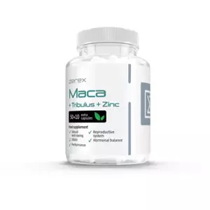 Zerex Maca + Kotvičník zemní + Zinek 50 + 10 kapslí