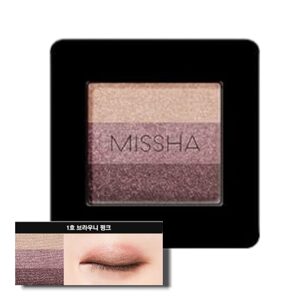 MISSHA Oční stíny Triple Shadow - No. 1 Brownie Pink