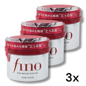 SHISEIDO FINO 3x Prémiová maska na vlasy Premium Touch Hair Mask (3 x 230 g)