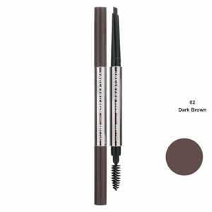 TONYMOLY Tužka na obočí s kartáčkem The Shocking Vegan Brow Easy Flat - #02 Dark Brown