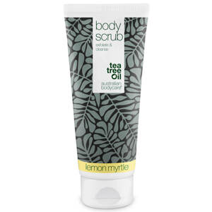 Tělový peeling pro aknózní pokožku - Hloubkově čisticí peeling se 100% přírodním Tea Tree olejem, proti černým tečkám a rozšířeným pórům