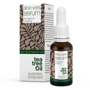 Aloe Vera anti–age sérum s vitamíny C,E a F - Sérum s aloe vera, tea tree olejem a kyselinou hyaluronovou proti vráskám