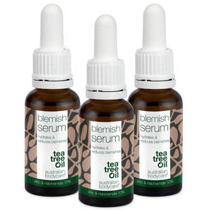 3x Sérum s niacinamidem proti pupínkům a černým tečkám - Sérum s niacinamidem 10 %, zinkem 1 % a Tea Tree olejem pro mastnou pleť s pupínky.