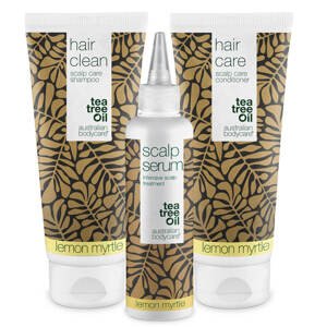 Sada pro péči o pokožku hlavy s citronovou myrtou - 3x produkty s Tea Tree Oil a Lemon Myrtle na lupy a suchou pokožku hlavy