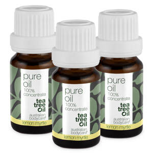 3 x 10 ml Tea Tree Oil s přídavkem citronové myrty - 3 balení 100% koncentrovaného oleje Tea Tree s přídavkem citronové myrty z Austrálie