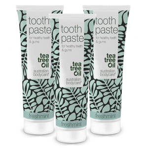 3 ks zubní pasty Tea Tree Oil Freshmint - Pro každodenní péči o parodontální onemocnění, plísně a zánět dásní