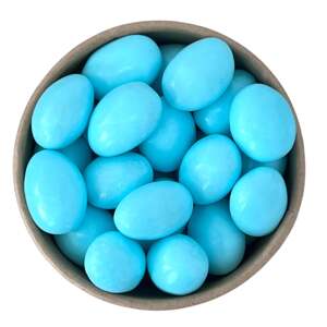 Svatební ořechový dárek - sáček se srdcovým průzorem 30g více druhů Jaké mandličky zvolíme: Mandle baby blue