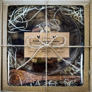 Dárkové balení - kokosová miska + lžička s oříšky