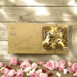Dárková ořechová kazetka 50g - Mix natural kešu-mandle - Ořechuju Tě