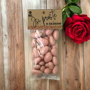 Zamilovaný sáček - Mandle v jahodovém jogurtu 100g - Jsi prostě k sežrání