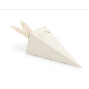 PartyDeco Velikonoční papírový kornout ZAJÍČEK - 6ks