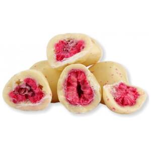 Maliny lyofilizované v bílé čokoládě Množství:: 2 Kg