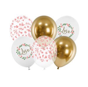 PartyDeco Latexové balonky Love mix 30 cm - 6 ks