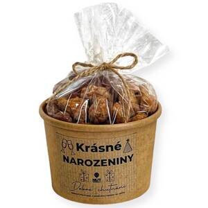 Mix ořechů v medu a soli v celofánku a Eko kelímku 180g K NAROZENINÁM