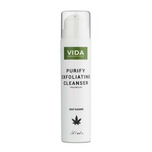 Pura Vida Organic CBD Exfoliační čisticí mléko, Purify, 150 mg 50 ml