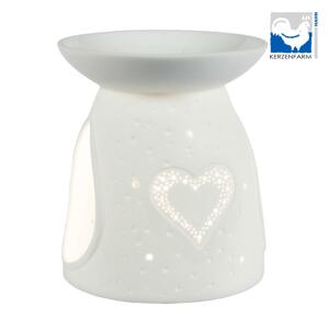 Kerzenfarm Porcelánová aromalampa Srdce 1 ks, 11 cm