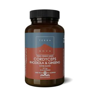 Terranova Health Synergie pro nervy - Cordyceps, rozchodnice, ženšen 30 g