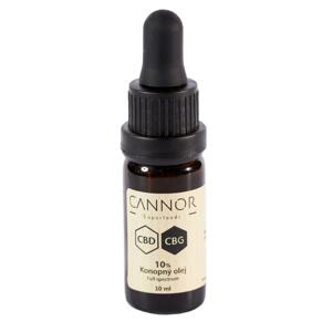 CANNOR CBD + CBG kon. olej celospektrální 10% (CBD 7,5% + CBG 2,5%) 10 ml