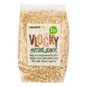 Country Life Vločky ovesné jemné BIO 500 g