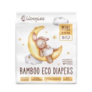 WOODEN SPOON Woopies dětské EKO plenky MINI (3-8 kg) 36 ks