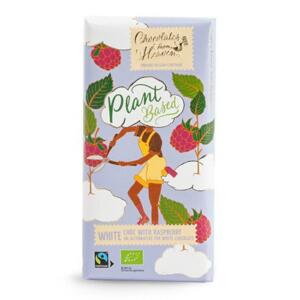 Chocolates from Heaven BIO rýžová bílá VEGAN čokoláda s malinami 39% 100 g