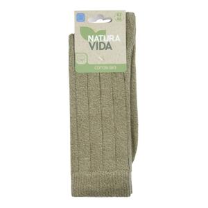 NATURA VIDA PONOŽKY ORGANIC COTTON REGULAR KAKI 35-38 1 ks