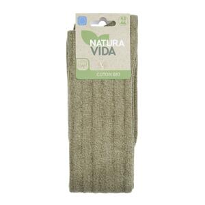 NATURA VIDA PONOŽKY ORGANIC COTTON REGULAR KAKI 35-38 1 ks