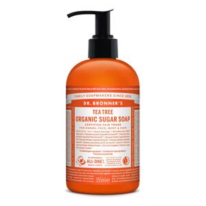 Dr. Bronner's Tekuté mýdlo na tělo i vlasy Sugar-Shikakai, Teatree 355 ml