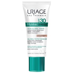 URIAGE Hyséac 3-Regul matující krém proti černým tečkám tónovaný SPF30 40 ml