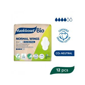 VUOKKOSET BIO Vložky s křidélky Normal Wings 12 ks