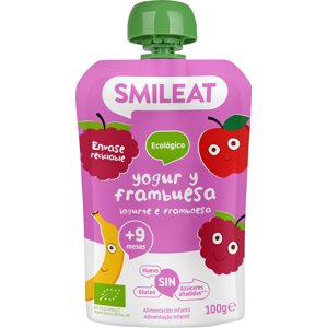 SMILEAT BIO kapsička řecký jogurt, jablko, banán, malina a rýže 9m+ 100 g