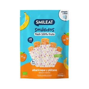 SMILEAT BIO 100% ovocné zmrzlinky k zamražení meruňka & banán 5ks 6m+ 250g