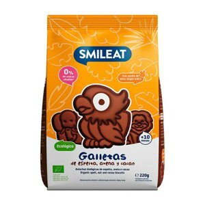 SMILEAT BIO špaldové kakaové sušenky s jablečnou šťávou 10M+ 220g