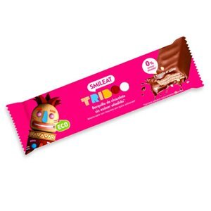 SMILEAT BIO celozrnná oplatka s kakaovou náplní v čokoládové polevě s agáve 40g