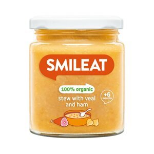 SMILEAT BIO příkrm hovězí maso se šunkou a zeleninou s extra panenským olivovým olejem 6M+ 230g