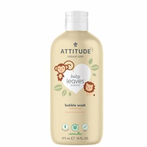 ATTITUDE Baby leaves Dětská pěna do koupele s vůní hruškové šťávy 473 ml