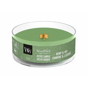 WoodWick Petite Hemp & Ivy vonná svíčka 31 g