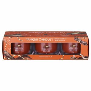 Yankee Candle Cinamon Stick votivní svíčky ve skle 3 x 37 g