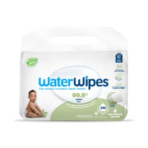 WATERWIPES Ubrousky vlhčené bez obsahu plastů Soapberry 4x60 ks