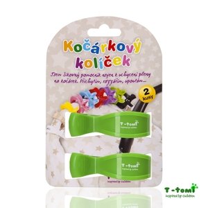 T-TOMI Kočárkový kolíček 2 kusy Barva: Zelená