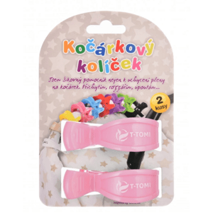 T-TOMI Kočárkový kolíček 2 kusy Barva: Pastel Pink