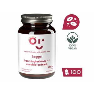 Beggs Iron bisglycinate 20 mg, rosehip extract 100 kapslí