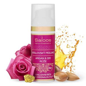 Saloos bio královský peeling Argan & Q10 Růže 50 ml