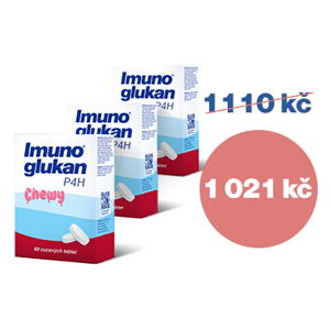 Výhodný balíček 3 produktů Imunoglukan P4H® cucavé tablety
