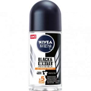 NIVEA 48h bílo-černý pánský deodorant le roll-on de 50mL