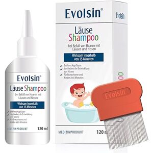 Evolsin  Šampon a hřeben na vši pro dospělé a děti od 6 měsíců 120ml